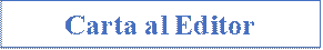 Carta al Editor